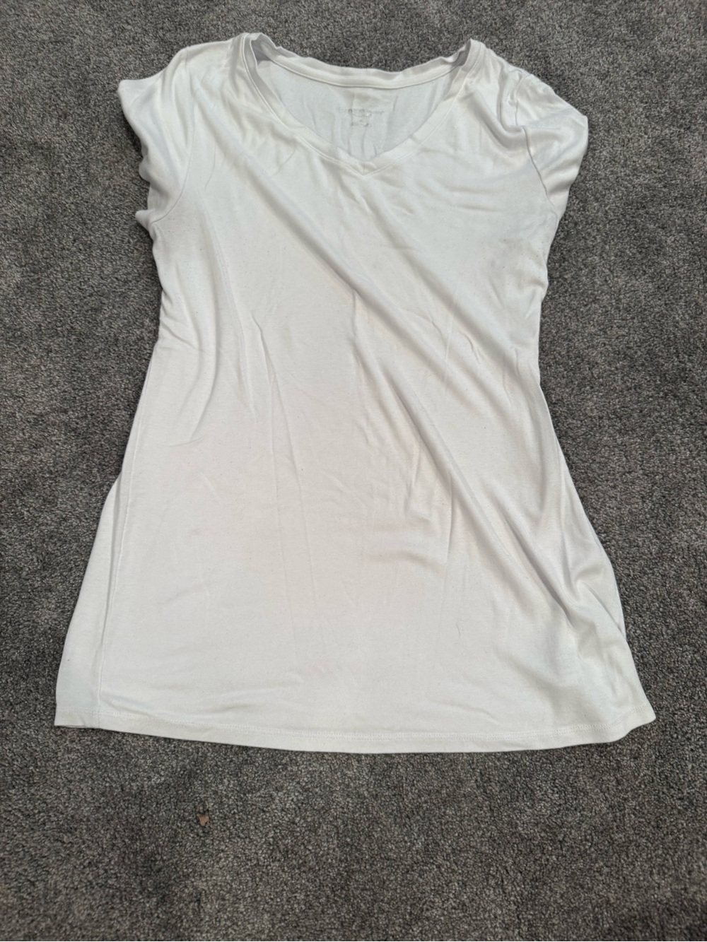 Classic White Maternity V-Neck Women's Top